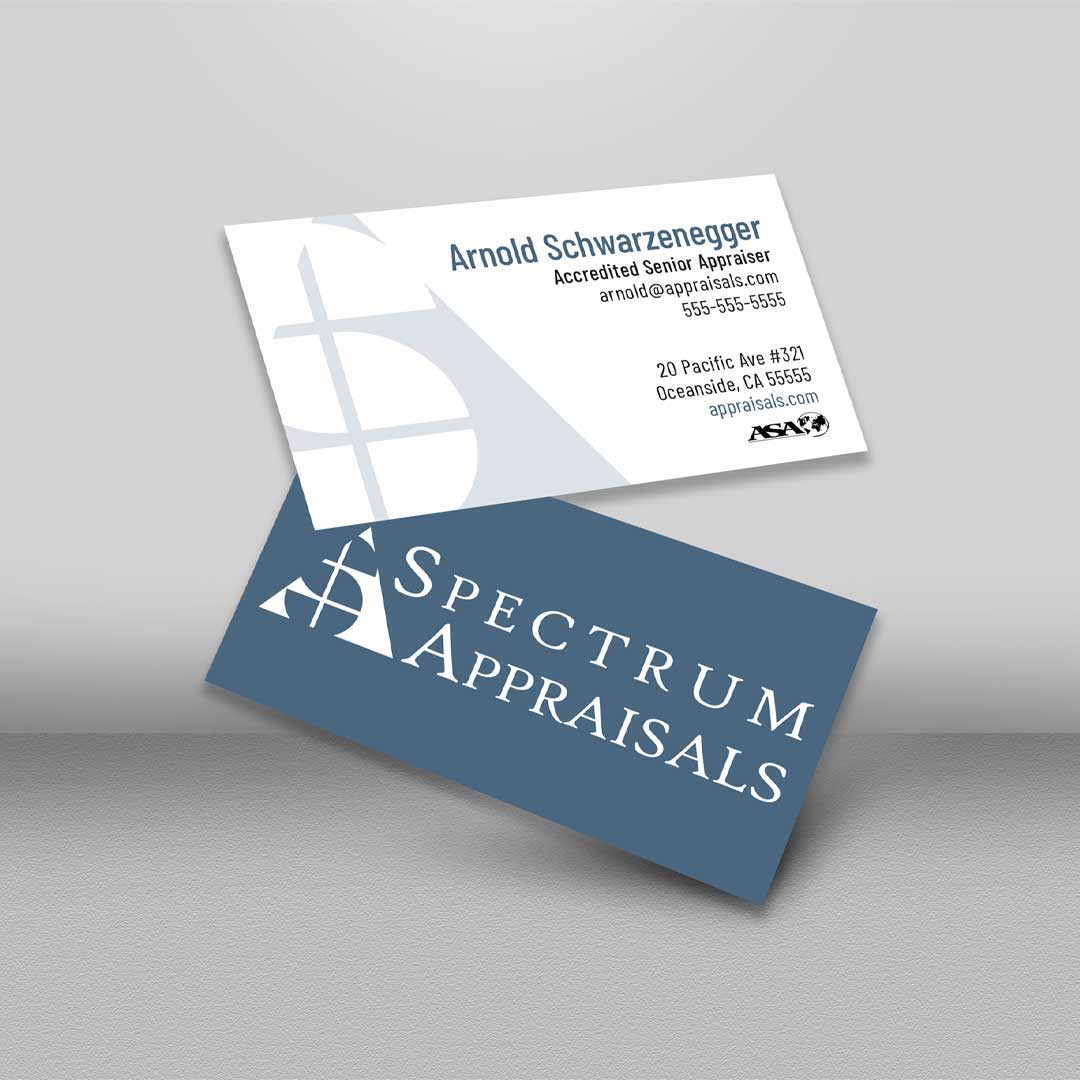 Spectrum Appraisals logo cards